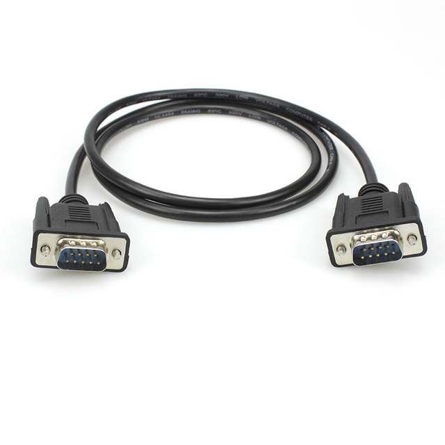 Custom 9-Pin DB9 Male to Female RS232 Connector Cable 24AWG with Braid Shielding DB9 Terminal Cable Extension Cable Wire Harness