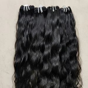 ต่อผมแท้แบบอินเดีย Remy ไม่ผ่านกระบวนการ ยอดนิยม เกรด 8A 100% Virgin ไม่หลุดร่วง ต่อแบบเครื่อง Double Weft  ดัดได้ทุกสี - Product Image 1
