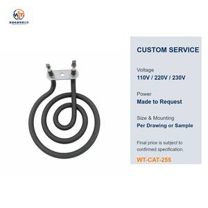 WT-CAT-255 Elemento Calefactor Tubular Espiral Compacto de Acero Inoxidable de 220V 700W Personalizado para Placa Calefactora Eléctrica - Product Image 4
