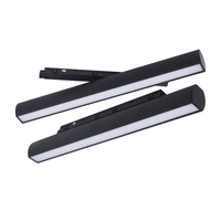 Minimaliste 360 °   Rail magnétique linéaire rotatif de 11 mm, éclairage LED, luminaire tendance pour bureau/boutique/hôtel, puce COB 12W18W, base à 4 fils