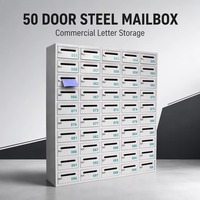 Boîte aux lettres murale en métal CHNSMILE à 16 compartiments pour usage résidentiel et commercial
