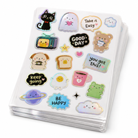Autocollants PVC holographiques découpés à la forme pour journal personnalisé, scrapbook, décoration mignonne style coréen, feuille d'autocollants en feuille d'aluminium Holo/doré/argenté pour carnet de notes