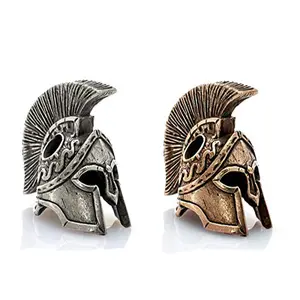 Northern Europe Large Wholesale custom Spartan helmet diy knife key chain Greece personality umbrella rope metal beads