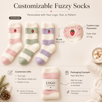 Chaussettes d'intérieur épaisses en polaire respirantes pour femmes, avec logo personnalisé, chaudes et douillettes pour la saison hivernale – Collection Factory Outlet