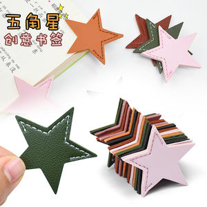 Segnalibro a stella a cinque punte in pelle transfrontaliera Mini <span class=keywords><strong>libro</strong></span> regalo portatile - Product Image 5