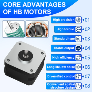 RB 42SHDB NEMA17 Hibrit Step <span class=keywords><strong>Motor</strong></span>, Yazıcı için Düz Bakır Tel FPC Terminali ile 250mN.m Yüksek Tork Kısa Boy - Product Image 3