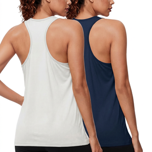 Custom Women’s <b>Racerback</b> Tank <b>Top</b> Quick Dry Breathable Sleeveless Sports Gym Yoga Shirt OEM - Product Image 3