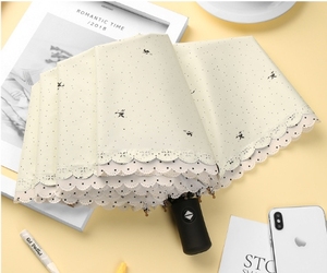 <span class=keywords><strong>Parasol</strong></span> de protection UV en dentelle minimaliste <span class=keywords><strong>Parasol</strong></span> compact et portable à revêtement noir - Product Image 6