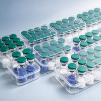 Poudre lyophilisée GHK-Cu de haute pureté à 99 %, matière première cosmétique, intermédiaires de synthèse de collagène, fabriquée en usine au Guangdong, Chine