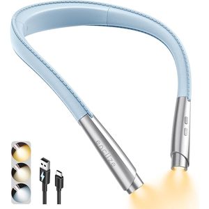 Enclize <b>LED</b> Neck Reading Light 3 Color Changeable Rechargeable Battery Book Light For Reading In <b>Bed</b> Lightweight Comfortable - Product Image 1