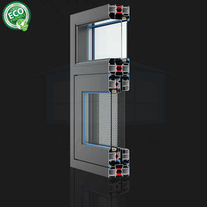 Foshan Hommie Fenêtre à ouverture supérieure en alliage d'aluminium à rupture de pont thermique, avec moustiquaire en acier inoxydable et double vitrage - Product Image 1