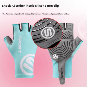Nouveaux <span class=keywords><strong>gants</strong></span> unisexes antidérapants à demi-doigts pour sports de plein air, <span class=keywords><strong>gants</strong></span> longs d'entraînement, protection estivale pour le VTT - Product Image 4