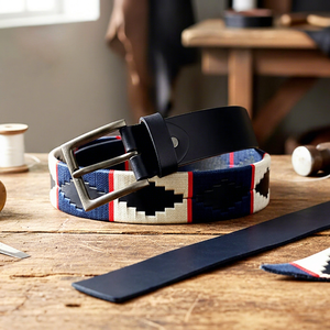 Ceinture Polo en Cuir Vente en Gros Sacs Personnalisés Tissés à la Main Ceinture Polo en Cuir Brodé Fabricant Direct LBP-0029 - Product Image 1