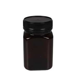 Bouteille carrée en plastique vide de 145 ml/180 ml/215 ml/360 ml, transparente/marron, conteneur d'emballage, pot à miel PET de 200 g 250 g 300 g 500 g, pot à bonbons - Product Image 1