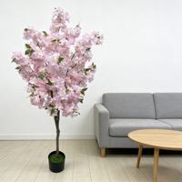 Pohon Sakura Dekoratif Pernikahan Grosir Bunga Buatan Sentuhan Realistis Warna Pink Putih
