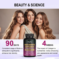 Beverly Adulte Nouveau-né Exclusion Cheveux Peau Ongles Vitamine Biotine 5000mcg avec Collagène Kératine Capsules de Croissance 60