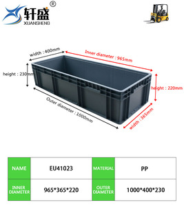 <span class=keywords><strong>Caja</strong></span> de logística de plástico <span class=keywords><strong>industrial</strong></span> con diseño sólido | Solución de almacenamiento estándar europeo para almacenamiento - Product Image 3