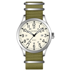 Premium Minimalist Casual Sports Quartz Watch Arabic Number Dial Green Nylon Strap Luminous Waterproof Watch for Men - Product Image 4