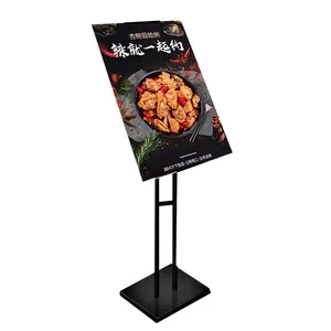 Good Quality Metal Restaurant poster frame stand indoor banner floor KT board holder advertising display rack