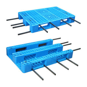 Cheap stackable steel reinforced plastic card plate box HDPE pallet manufacturer in China