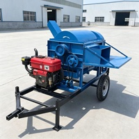 Machine à battre le riz et le blé diesel, machine à battre les céréales automatique pour usage agricole