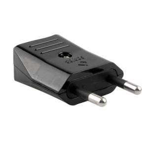 Clavija bipolar negra 10 A - Conecta dispositivos eléctricos de forma segura y eficiente en instalaciones eléctricas. - Product Image 1