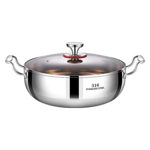 Olla de Acero Inoxidable 316 de 32 cm, de Cinco Capas, Compatible con Inducción, para Uso Doméstico y Comercial - Product Image 3