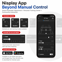 Lanceur de balles de tennis automatique intelligent Nisplay N0 Professional en aluminium, contrôle par application, portable, durable, capacité de 60+ balles