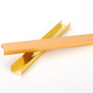 Profil en U, argent, noir, doré, brillant, aluminium poli, profil en C pour douche, salle <span class=keywords><strong>de</strong></span> bain - Product Image 2
