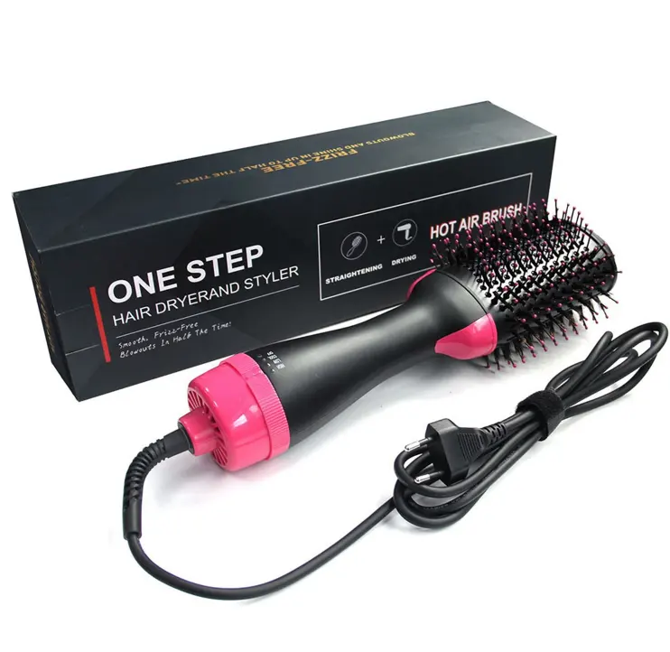 Profesyonel 3 1 elektrikli şekillendirici fırça bir adım saç düzleştirici kurutma makinesi hacim
