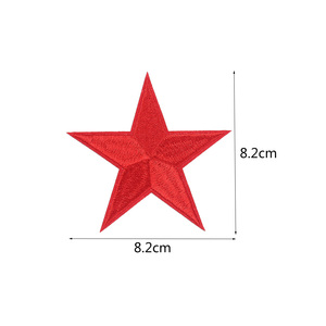 Vente en gros prix d'usine vente 7cm 7.5cm 8.2cm grande <span class=keywords><strong>taille</strong></span> presse à chaud fer à repasser sur grandes étoiles brodées pour vêtements - Product Image 5