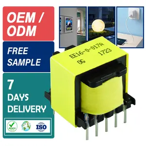 China Supplier 12v Dc To 240v Ac EE16 Small Transformer Adjustable Inductor Coils Copper Wire Step Up Transformer