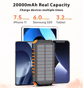 Cargador Solar Inalámbrico a Prueba de Agua, Cargador de Teléfono Móvil de Carga Rápida, Banco de Energía Solar Portátil de 20000 mAh - Product Image 2