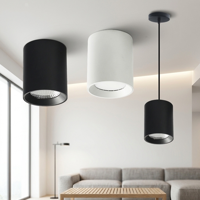 High Visibility LED Downlight for Living Room Bedroom Hotel Aluminum Ceiling Light Excellent Heat Dissipation IP54 for Surface