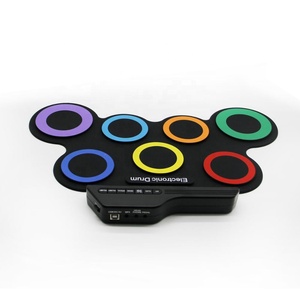 Batería Electrónica para niño rollo principiante práctica tambor almohadilla de carga USB tambor pedales <span class=keywords><strong>instrumento</strong></span> Musical - Product Image 6