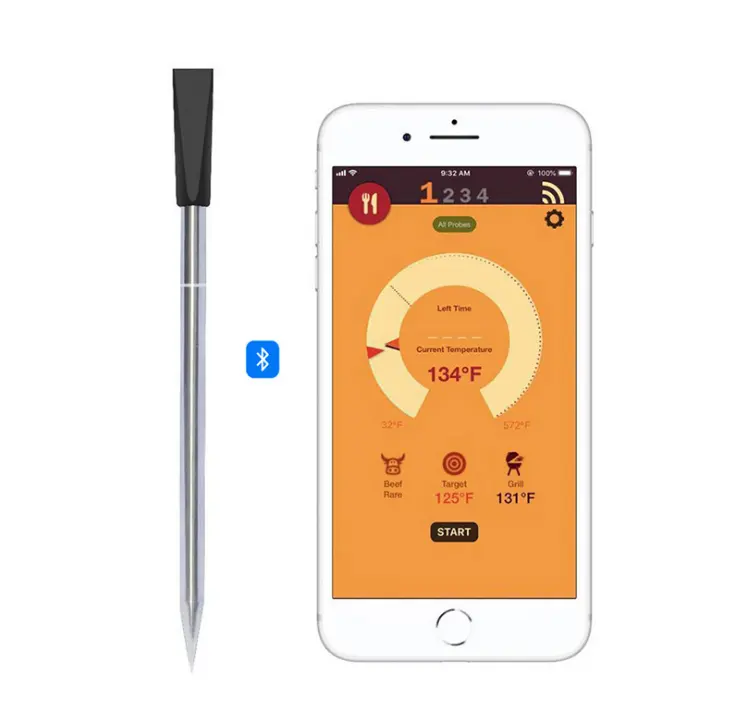 Wireless BBQ Probe Oven Grill Meat Thermometer