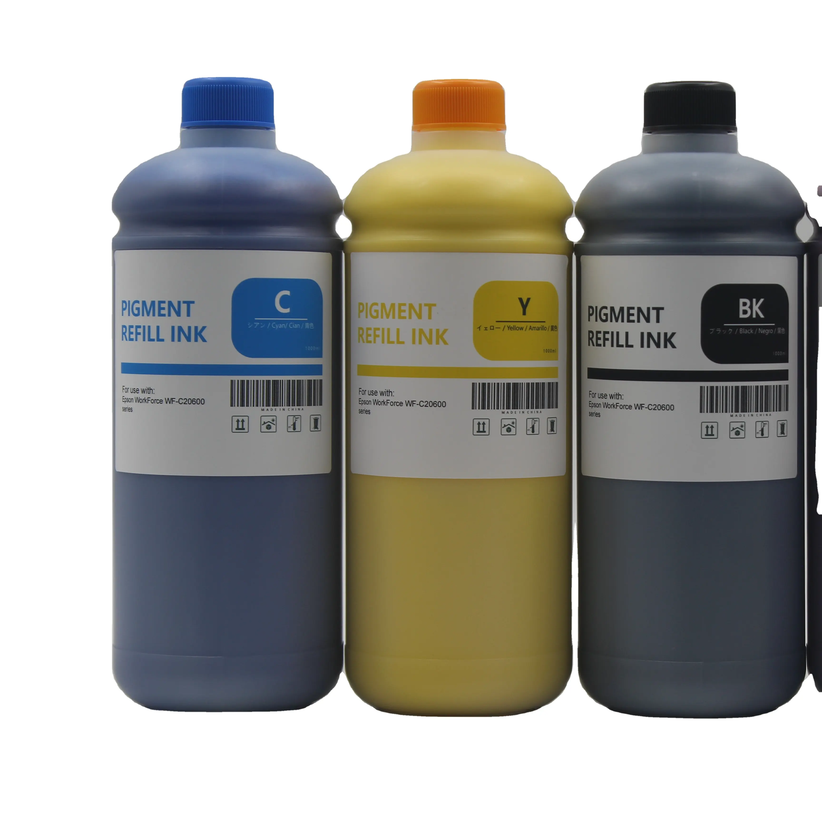 Winnerjet tinta de pigmento 1000ml, alta qualidade, melhor preço, 4 cores, para epson, força de trabalho, impressora WF-C20600