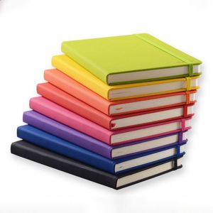 Agenda quotidien personnalisé A5, agenda journal journal intime en cuir Pu avec couverture ligne et grille à pois avec bande élastique/ - Product Image 6