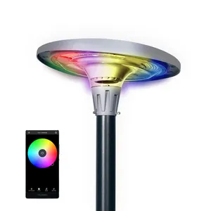 800 Вт 1200 Вт Bluetooth приложение RGB интеллектуальное управление солнечные светодиодные фонари уличные садовые лампы водонепроницаемые уличные садовые светильники