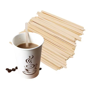 Agitadores De Café Varas De Mexer De Café De Madeira Descartáveis-Biodegradáveis Eco-Friendly Round-End Stir Sticks De Madeira - Product Image 1