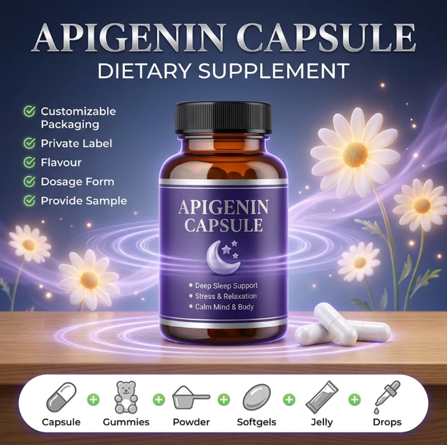 Healthife OEM Private Label Sleep & Relaxation Capsules Apigenin Capsule with L-Theanine