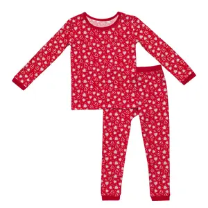 Long Sleeved Sleepwear Stock Children Clothes Bamboo Baby Pajamas Sets