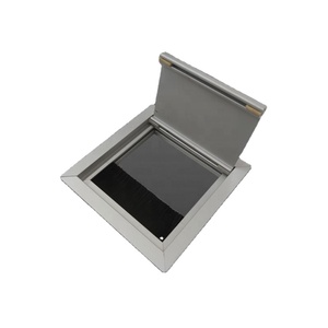 Boîte de gestion de câbles en acier avec couvercle rabattable à fermeture douce, <span class=keywords><strong>passe</strong></span>-câbles pour prise murale - Product Image 1