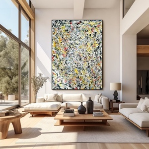 Peinture à l'huile abstraite personnalisée peinte à la main sur toile, décoration murale pour cadeau de pendaison de crémaillère et décoration intérieure - Product Image 5