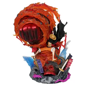 Figuras De bir Pieced kral Gk yangın Action Figure 4 imparator hasır şapka Luffy Model oyuncaklar süsler hediye