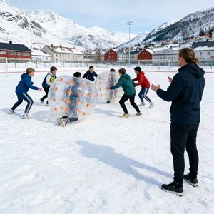 Ballon pare-chocs gonflable en PVC épais en gros, ballon pare-chocs antidérapant pour activités <span class=keywords><strong>de</strong></span> neige en plein air, jouet d'hiver - Product Image 1