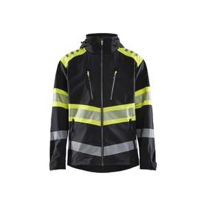 BLAKLADER - 449425139933XXXL <b>Hi</b>-<b>Vis</b> <b>Softshell</b> <b>jacket</b> Black/Yellow - EAN 7330509801208 <b>HI</b>-<b>VIS</b> WORKWEAR - Product Image 1
