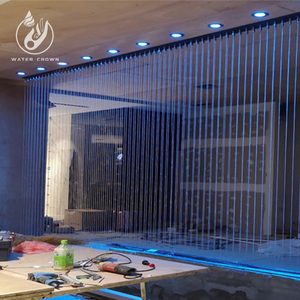 Fuente de cortina de alambre de piscina de colores decorativa de pared de partición de <span class=keywords><strong>cascada</strong></span> Artificial de Interior de alta calidad para uso en exteriores - Product Image 1