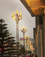 Lampadaire intelligent multi-têtes Magnolia, best-seller en Afrique, pour projets urbains intelligents en Éthiopie, éclairage paysager à Addis-Abeba