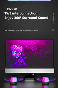 Original Thinkp K3 Plus Wireless <strong>Speaker</strong> 3d Stereo <strong>Surround</strong> Sound Tf Card Rgb Music Gaming Subwoofer Computer <strong>Pc</strong> <strong>Speakers</strong> - Product Image 3